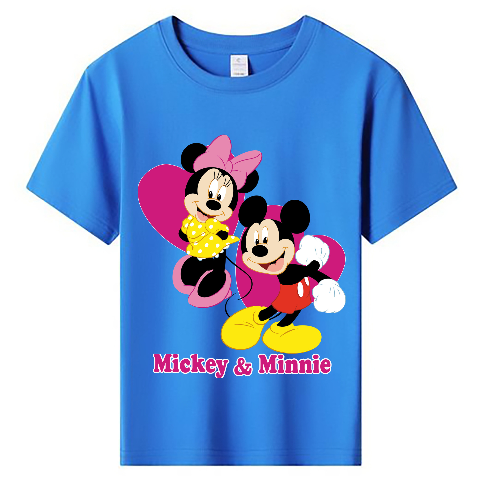 ミッキーマウス Mickey Mouse 綿100％キッズTシャツ（フロントプリント）